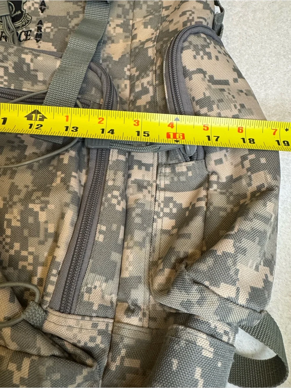 US Army 1st Bn 19th Infantry Tactical Camo Backpack 23x19